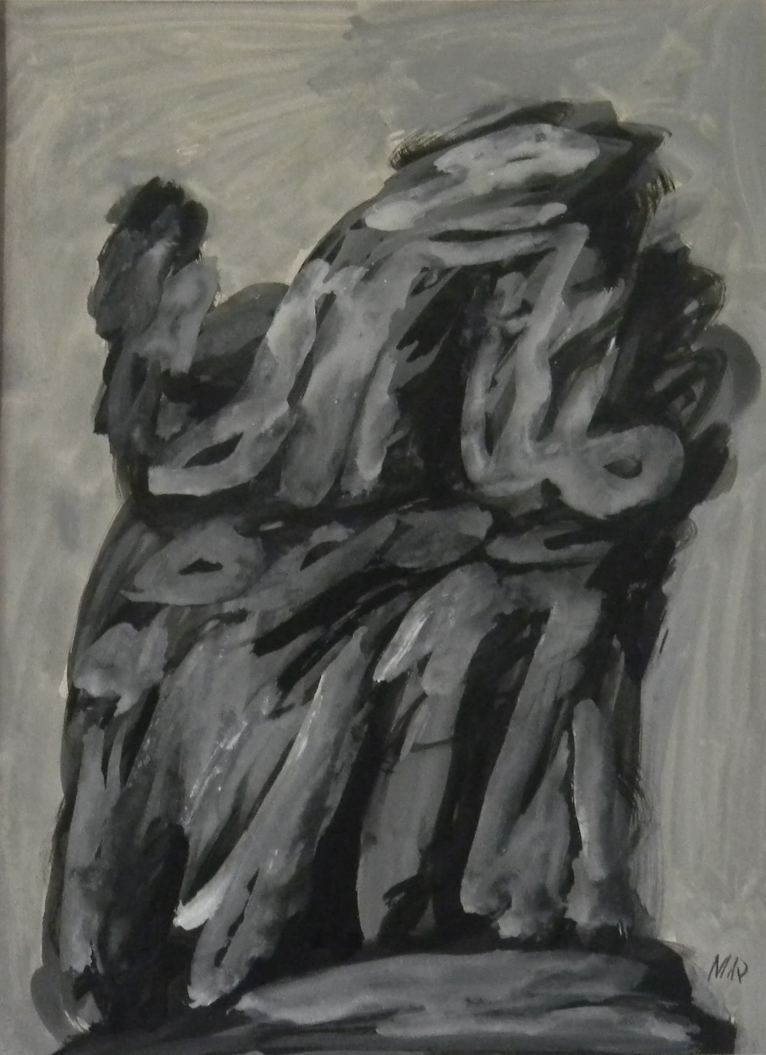 GOUACHE EGLISE 1977