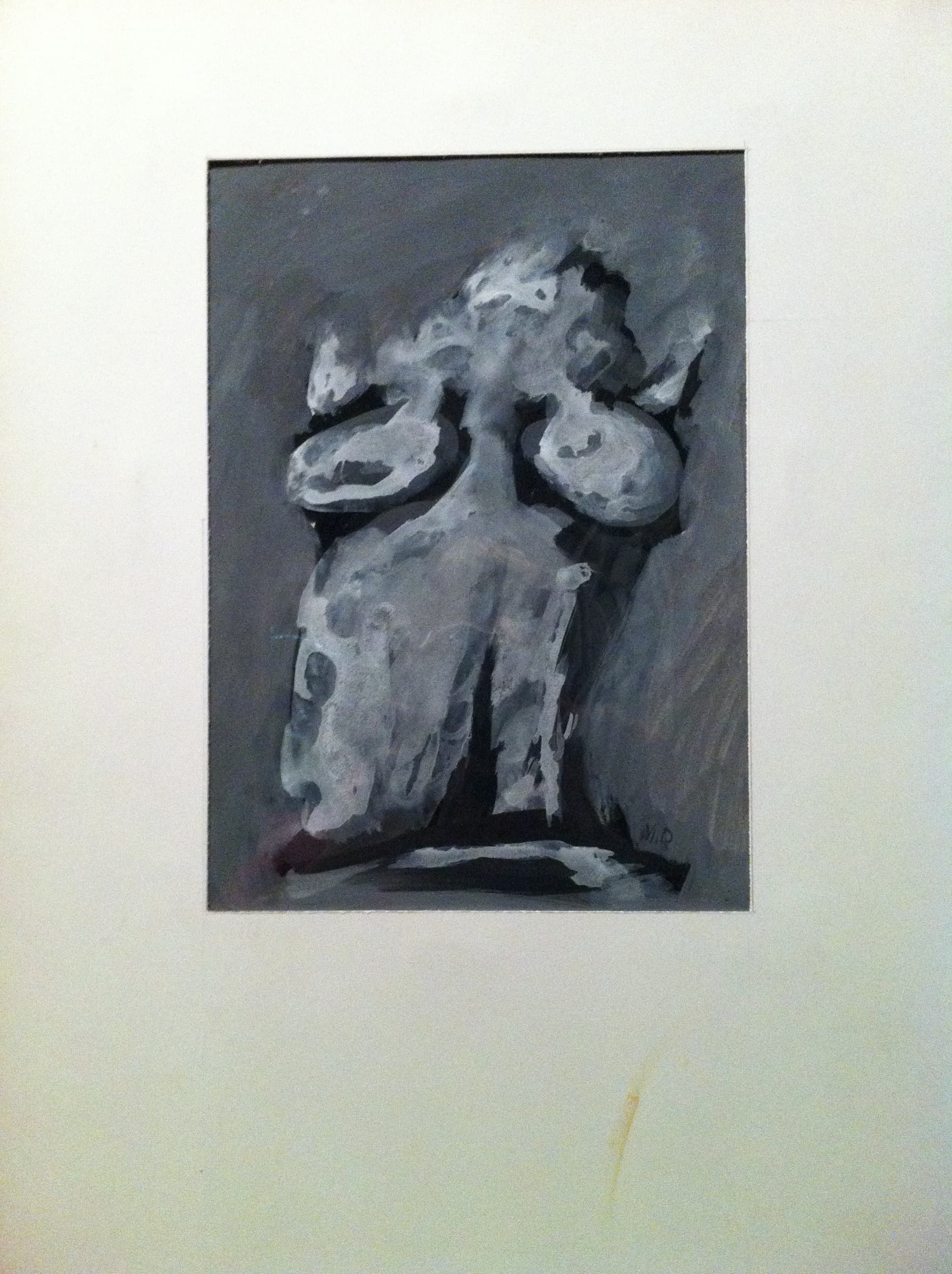 GOUACHE EGLISE-FEMME 77ou78