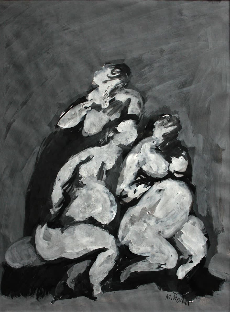 ENCRE de CHINE GOUACHE LE SALON 1978 MUSEE TAVET-DELACOUR